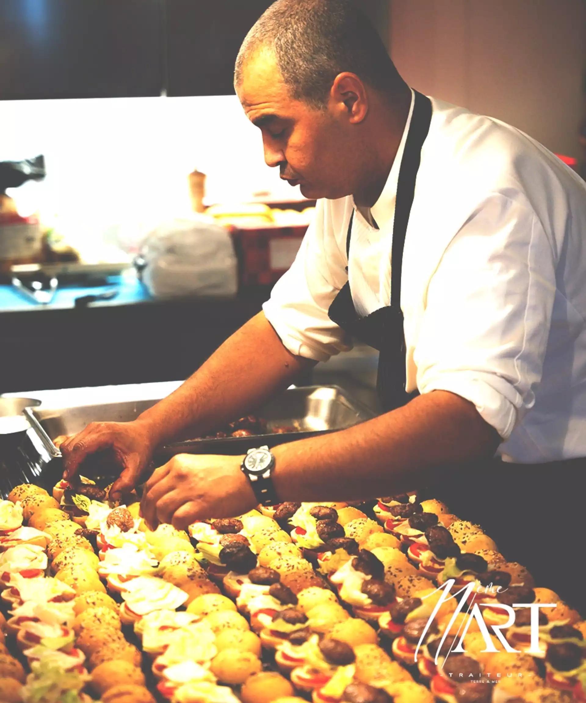 Chef preparing a dish